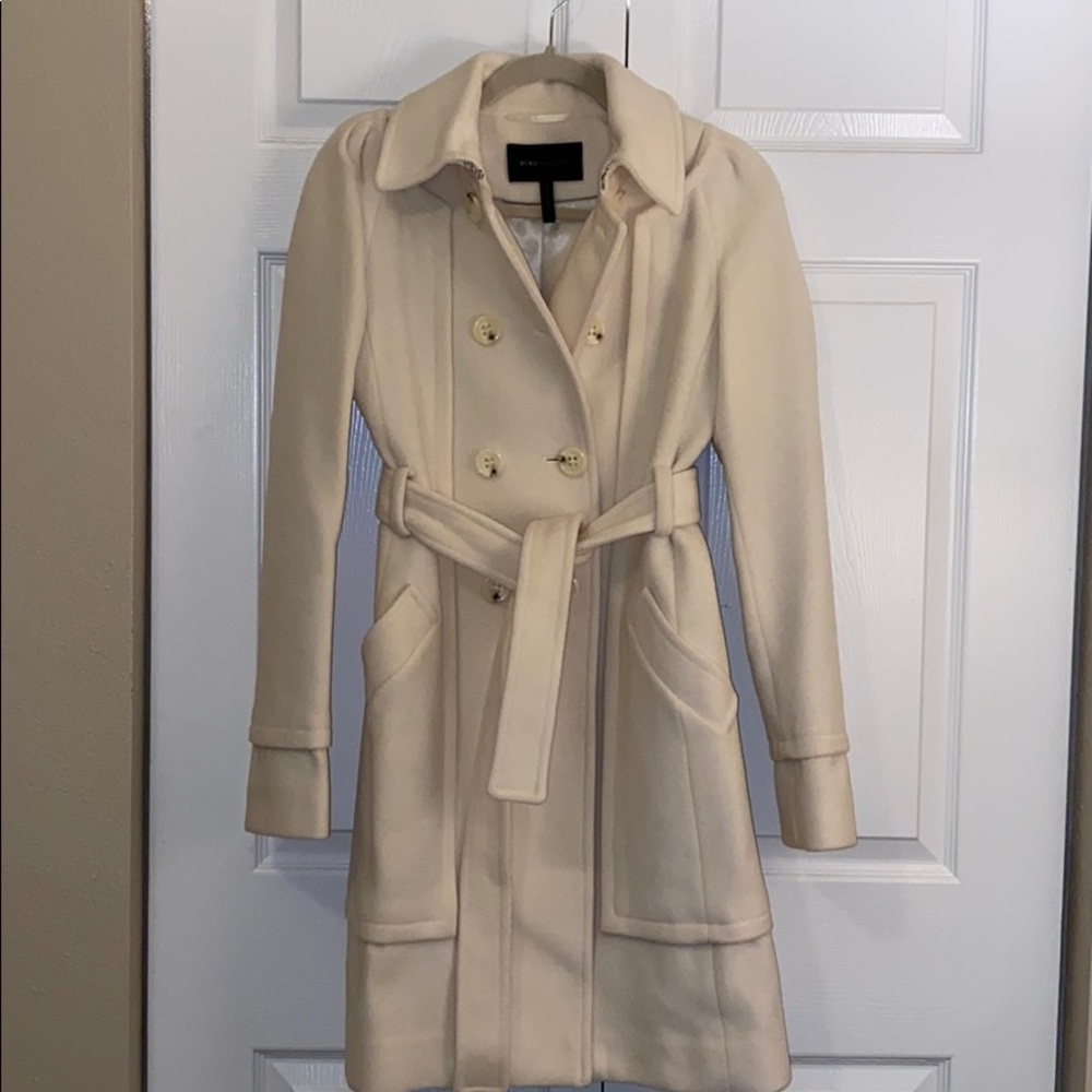 BCBGMaxAzria Wool Coat Cream (XS)